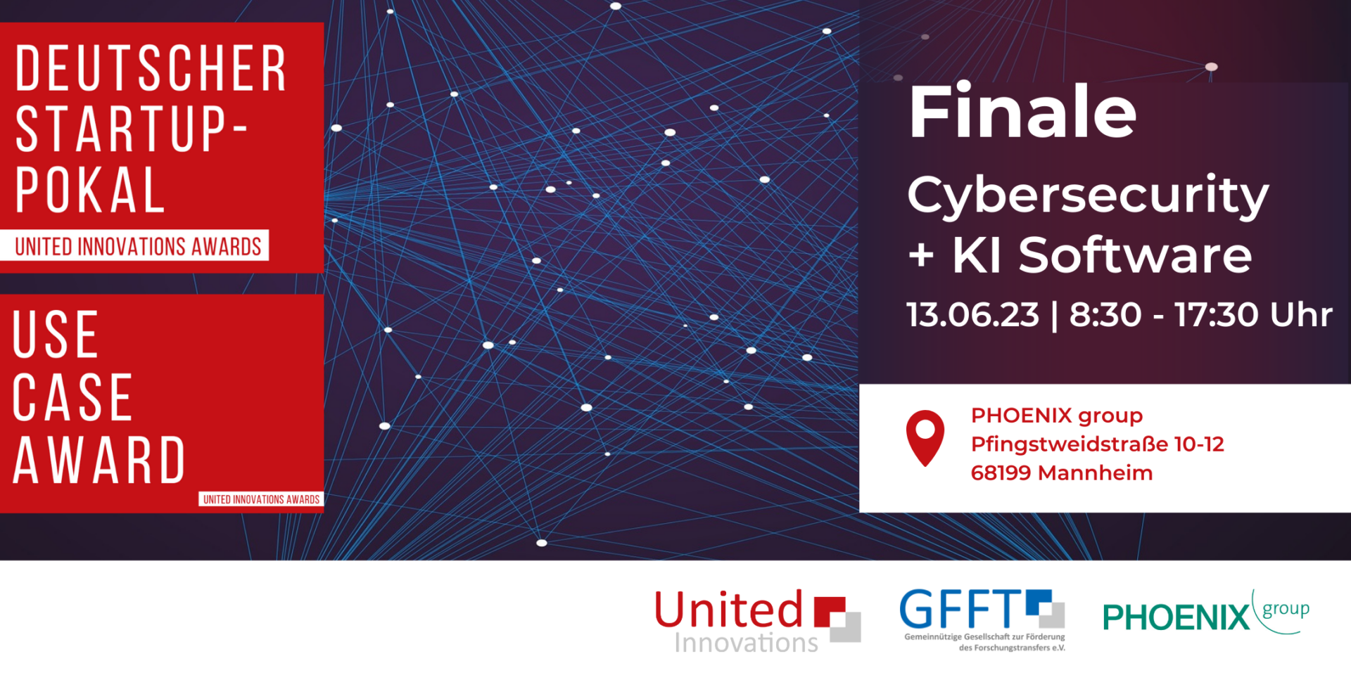 Eventflyer für Pokalfinale am 13.06. bei PHOENIX group in Mannheim