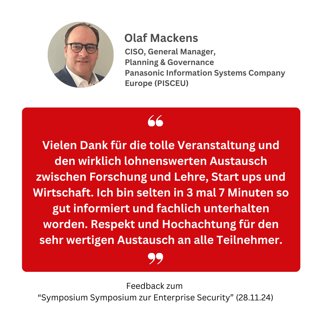Olaf Mackens, CISO Panasonic